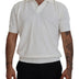 Dolce & Gabbana White Cotton Collared Short Sleeved T-shirt