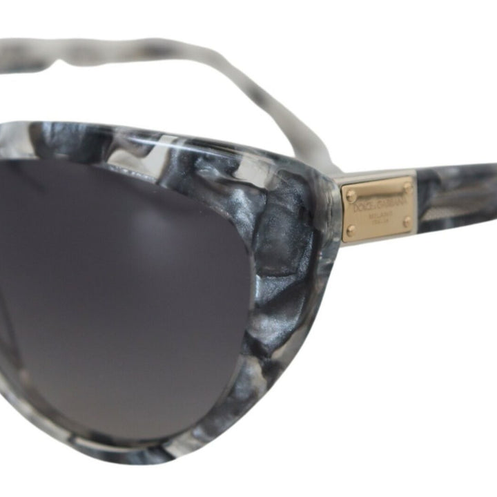 Dolce & Gabbana Gray DG4194 Acetate Logo Plaque Cat Eye Lens Sunglasses