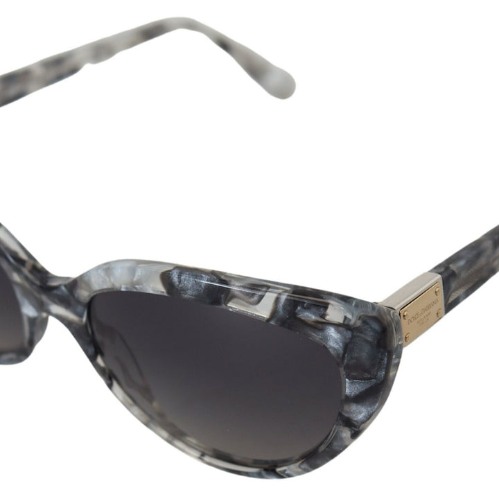 Dolce & Gabbana Gray DG4194 Acetate Logo Plaque Cat Eye Lens Sunglasses