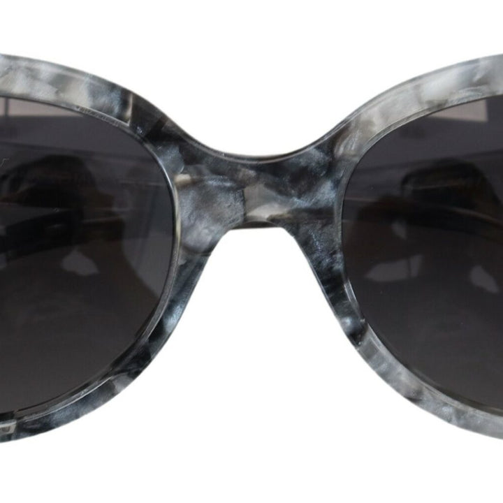 Dolce & Gabbana Gray DG4194 Acetate Logo Plaque Cat Eye Lens Sunglasses