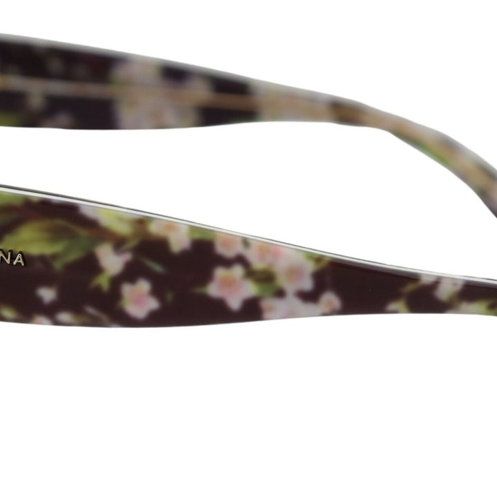 Dolce & Gabbana Black DG4231F Floral Acetate Rectangle Shades Sunglasses