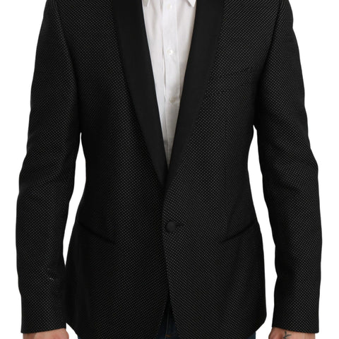 Dolce & Gabbana Black Slim Fit Formal Jacket MARTINI Blazer