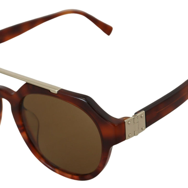 Dolce & Gabbana Brown DG4313F Plastic Full Rim Pilot Shape Sunglasses