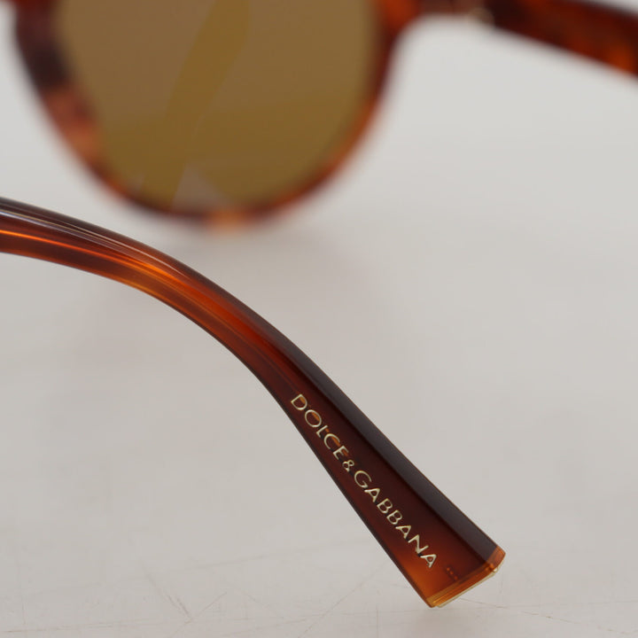 Dolce & Gabbana Brown DG4313F Plastic Full Rim Pilot Shape Sunglasses