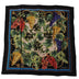 Dolce & Gabbana Black Vineyard Print Square Handkerchief Silk Scarf