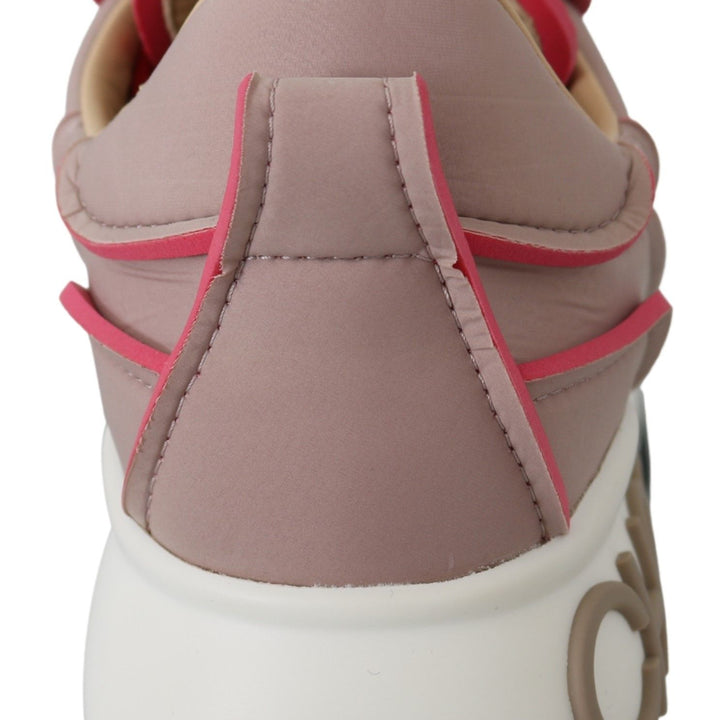 Jimmy Choo Ballet Pink and Red Raine Sneakers