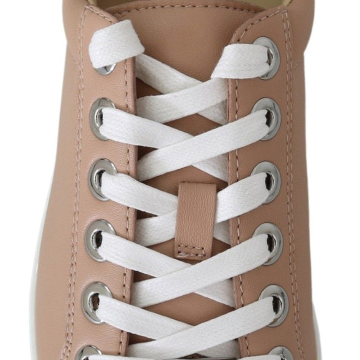 Jimmy Choo Powder Pink Leather Cash Sneakers