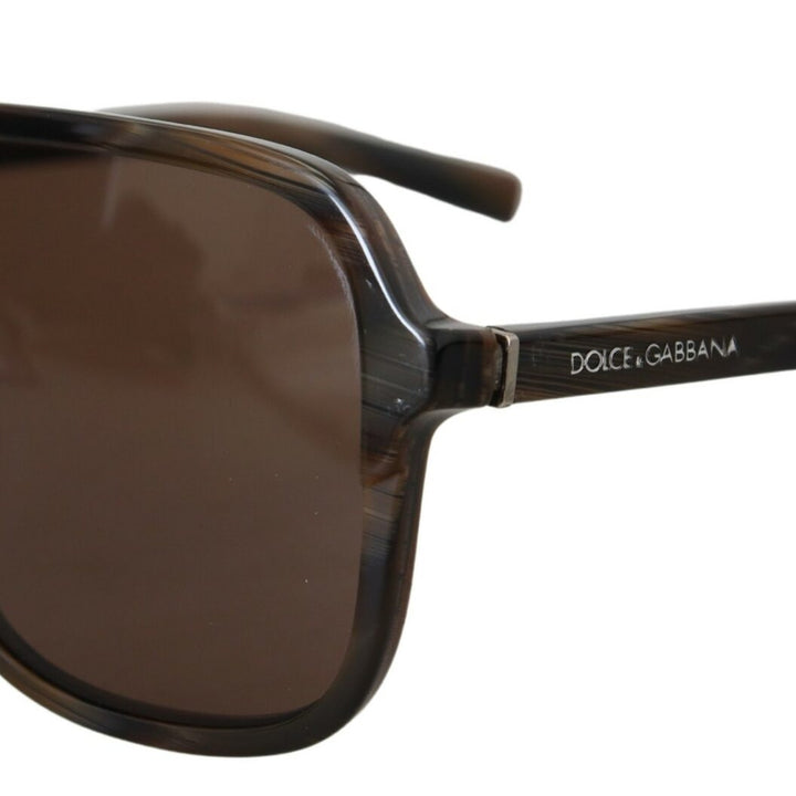 Dolce & Gabbana Brown D4354F Rectangle Lens Sunglasses