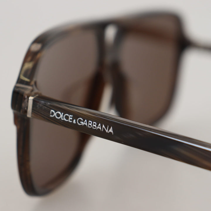 Dolce & Gabbana Brown D4354F Rectangle Lens Sunglasses