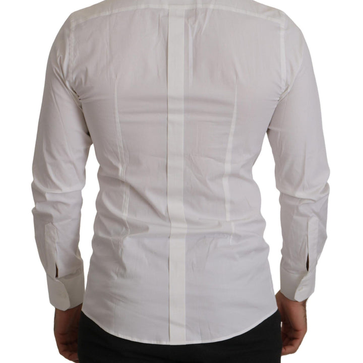 Dolce & Gabbana White Cotton Stretch Formal Dress Shirt