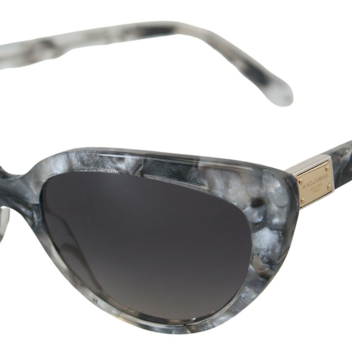 Dolce & Gabbana Gray DG4194 Acetate Logo Plaque Cat Eye Lens Sunglasses