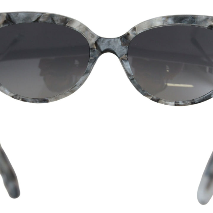 Dolce & Gabbana Gray DG4194 Acetate Logo Plaque Cat Eye Lens Sunglasses