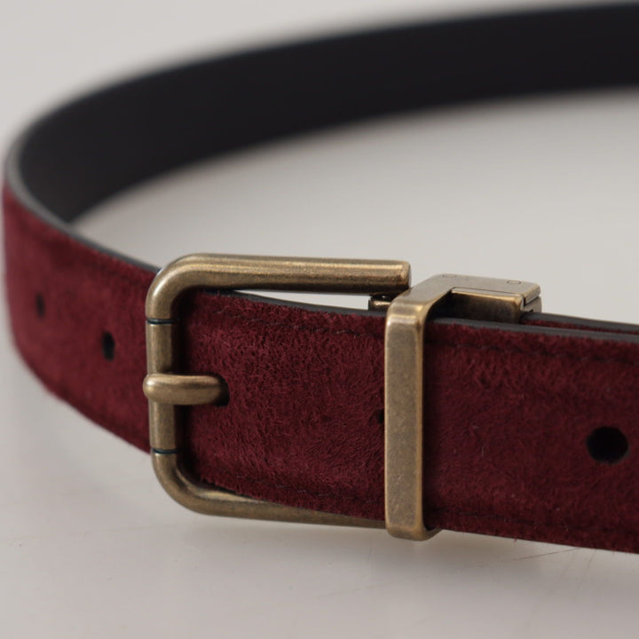 Dolce & Gabbana Brown Calf Leather Antique Metal Buckle Men