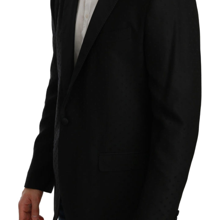 Dolce & Gabbana Black Slim Fit Coat Jacket MARTINI Blazer