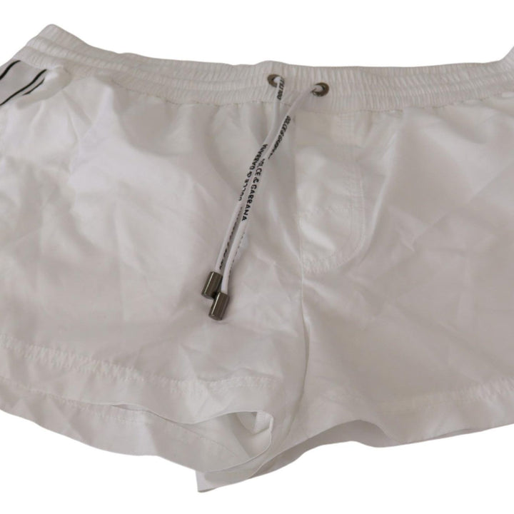 Dolce & Gabbana White King Mens Beachwear Swimwear Shorts