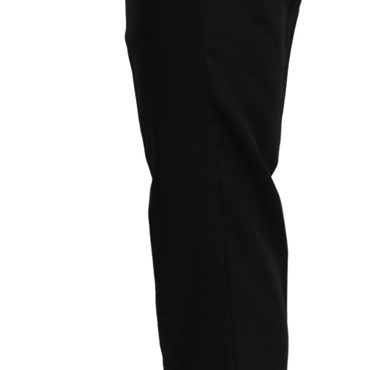 Dolce & Gabbana Black Cotton Wool Formal Dress Pants