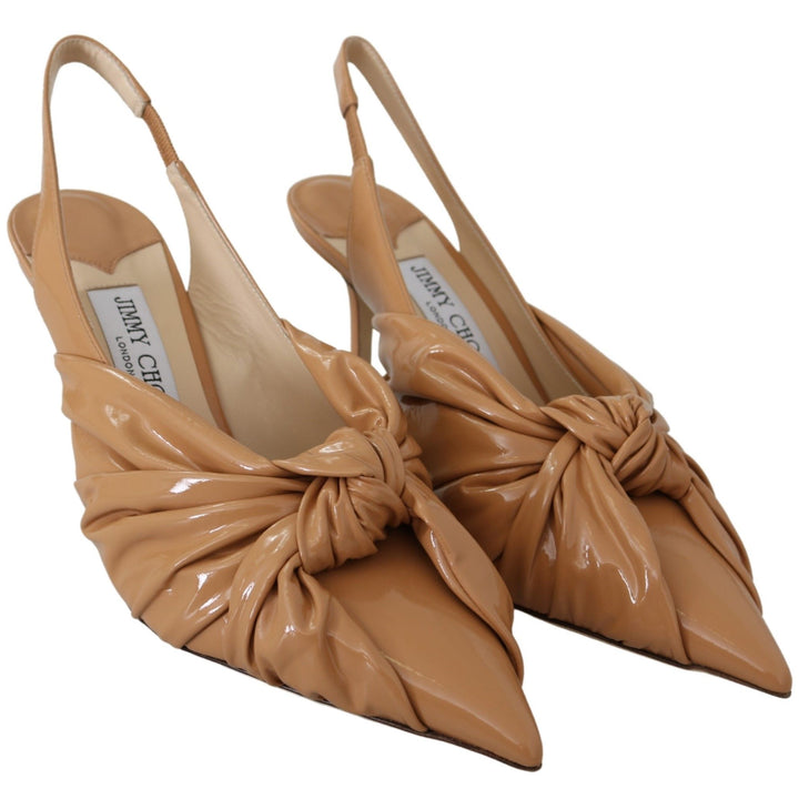 Jimmy Choo Caramel Brown Leather Annabell 85  Pumps