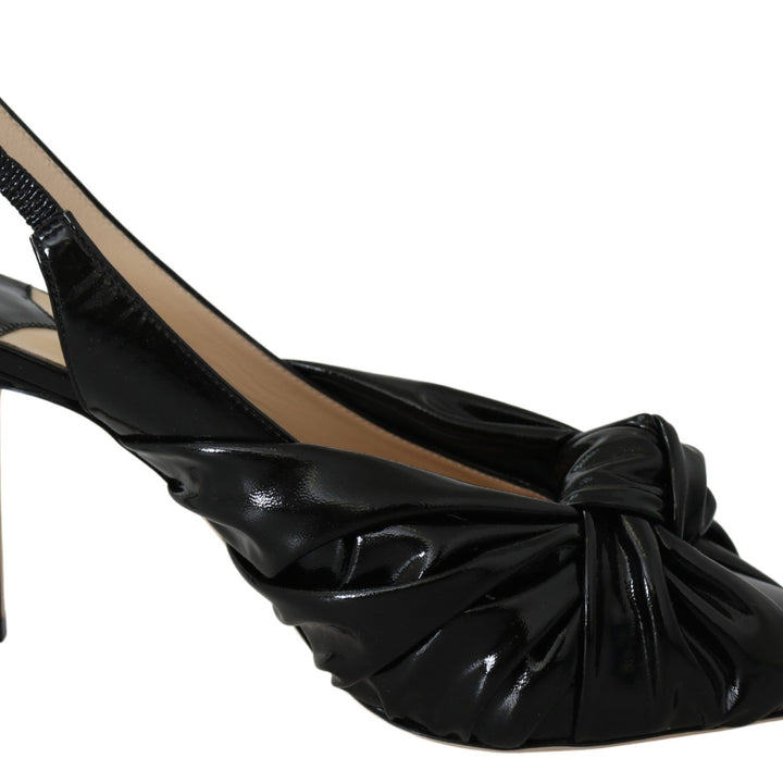 Jimmy Choo Black Patent Leather Annabell 85 Pumps