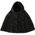 Dolce & Gabbana Gray Tweet Wool Shoulder Hat Hooded Scarf