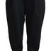 Dolce & Gabbana Black Cropped Dress High Waist Polyester Pants