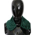 Dolce & Gabbana Green Fur Shoulder Collar Wrap Lambskin Scarf