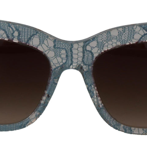 Dolce & Gabbana Blue Lace Acetate Crystal Butterfly DG4231 Sunglasses