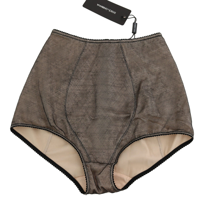 Dolce & Gabbana Bottoms Underwear Beige With Black Net