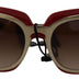 Dolce & Gabbana Red Full Rim Gradient Lens Frame Sunglasses