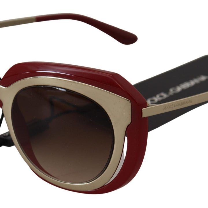 Dolce & Gabbana Red Full Rim Gradient Lens Frame Sunglasses