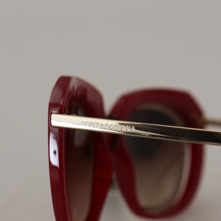 Dolce & Gabbana Red Full Rim Gradient Lens Frame Sunglasses