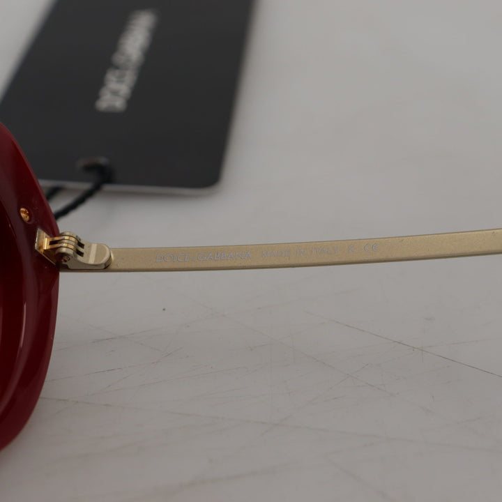 Dolce & Gabbana Red Full Rim Gradient Lens Frame Sunglasses
