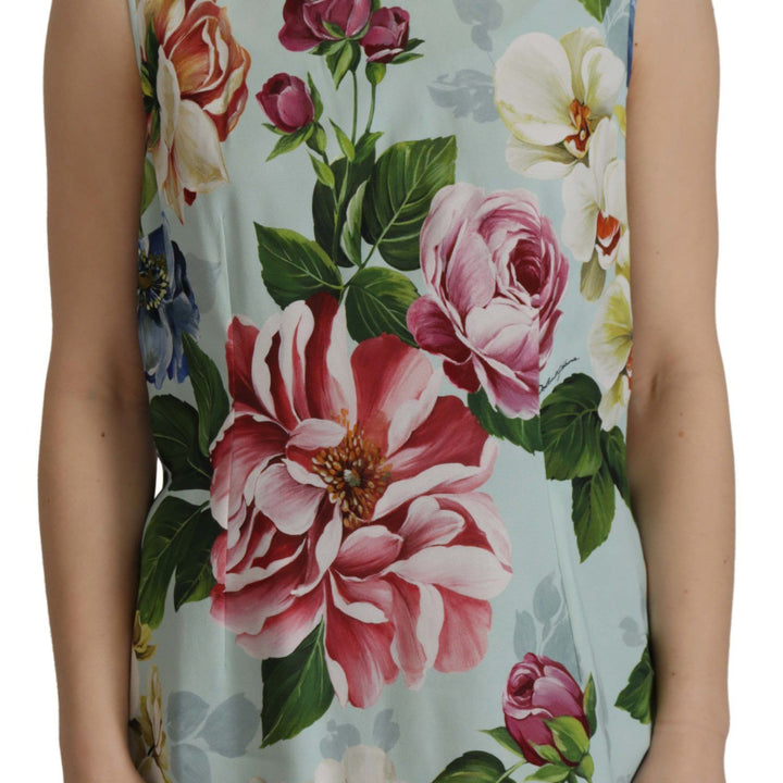 Dolce & Gabbana Rose Print Sleeveless Casual Tank Tropical Top