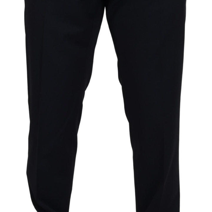 Dolce & Gabbana Black Wool Chino Formal Pants