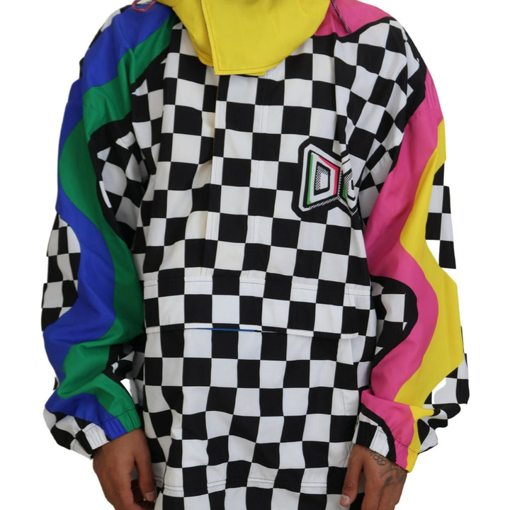 Dolce & Gabbana Multicolor Patterned DG Hooded Jacket