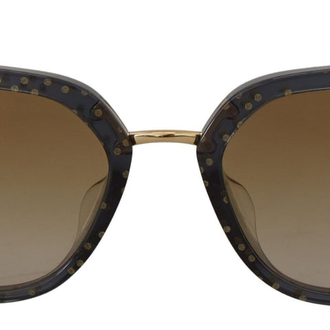 Dolce & Gabbana Black Dotted Acetate Frame Irregular Sunglasses