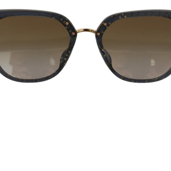 Dolce & Gabbana Black Dotted Acetate Frame Irregular Sunglasses