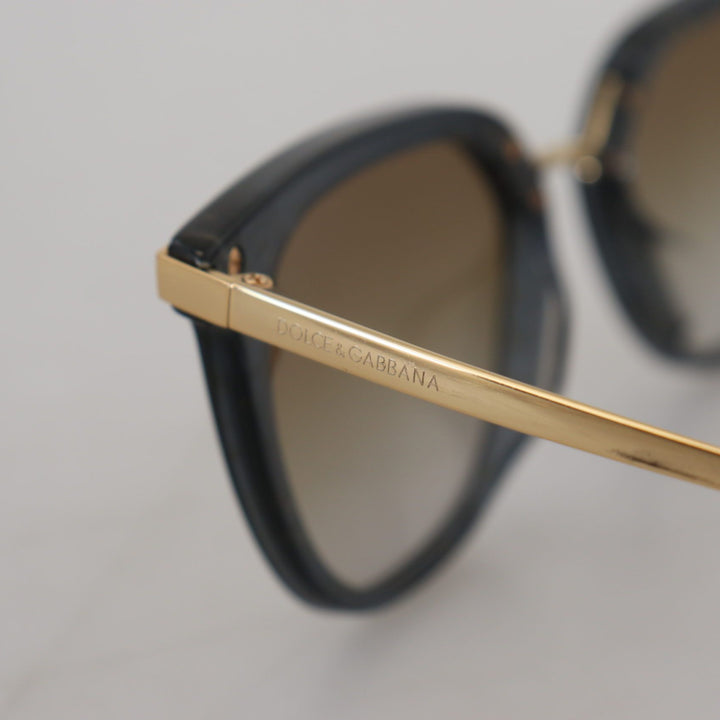 Dolce & Gabbana Black Dotted Acetate Frame Irregular Sunglasses