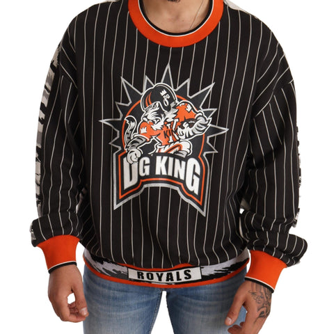 Dolce & Gabbana Black Multicolor DG King Print Sweater