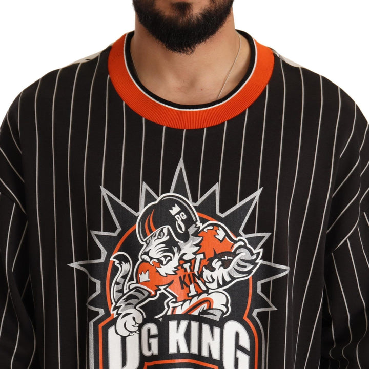 Dolce & Gabbana Black Multicolor DG King Print Sweater