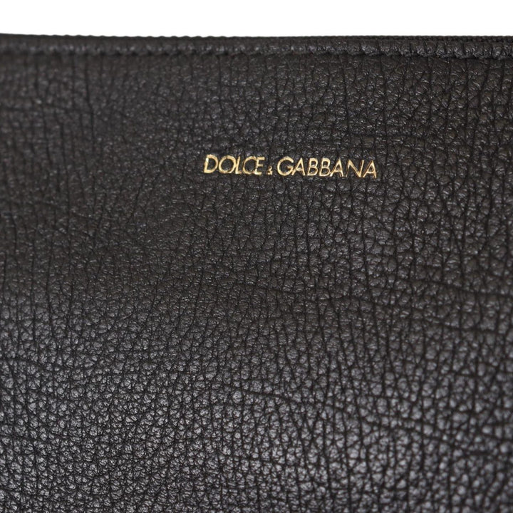 Dolce & Gabbana Black Exotic Leather Shoulder Sling Alta Sartoria Bag