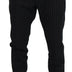 Dolce & Gabbana Dark Gray Stripes Chino Dress Pants