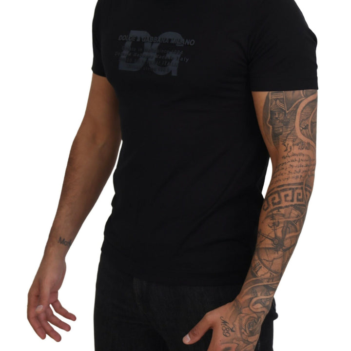 Dolce & Gabbana Black Logo Crew Neck Short Sleeves T-shirt