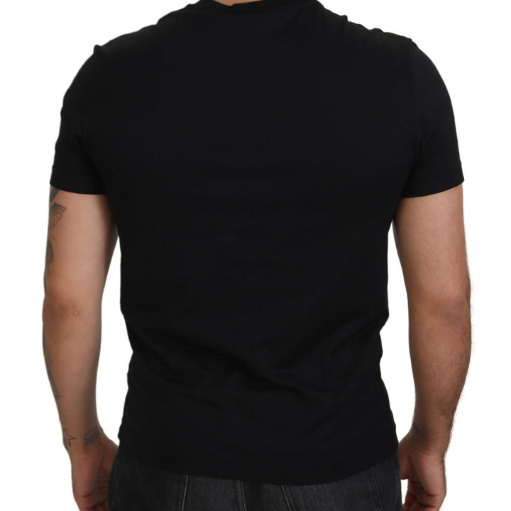 Dolce & Gabbana Black Logo Crew Neck Short Sleeves T-shirt