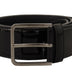 Dolce & Gabbana Black Patent Leather Logo Engraved Buckle Belt