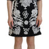 Dolce & Gabbana Black Lace Trim Half Sleeves A-line Dress