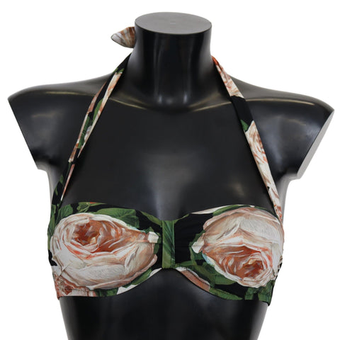 Dolce & Gabbana Multicolor Floral Print Beachwear Bikini Tops