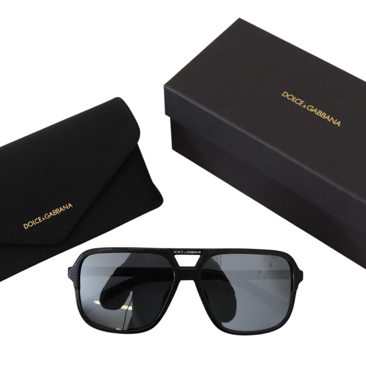 Dolce & Gabbana Black Rectangle Lens Unisex D4354F Sunglasses