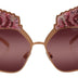 Dolce & Gabbana Pink Gold Rose Sequin Embroidery DG2202 Sunglasses