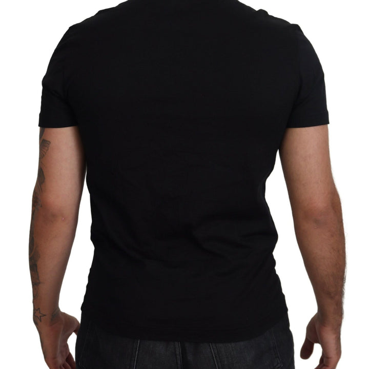 Dolce & Gabbana Black Sneak Peek Cotton Crew Neck T-shirt