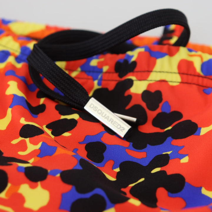 Dsquared² Multicolor Logo Printed Men Swim Brief Swimwear